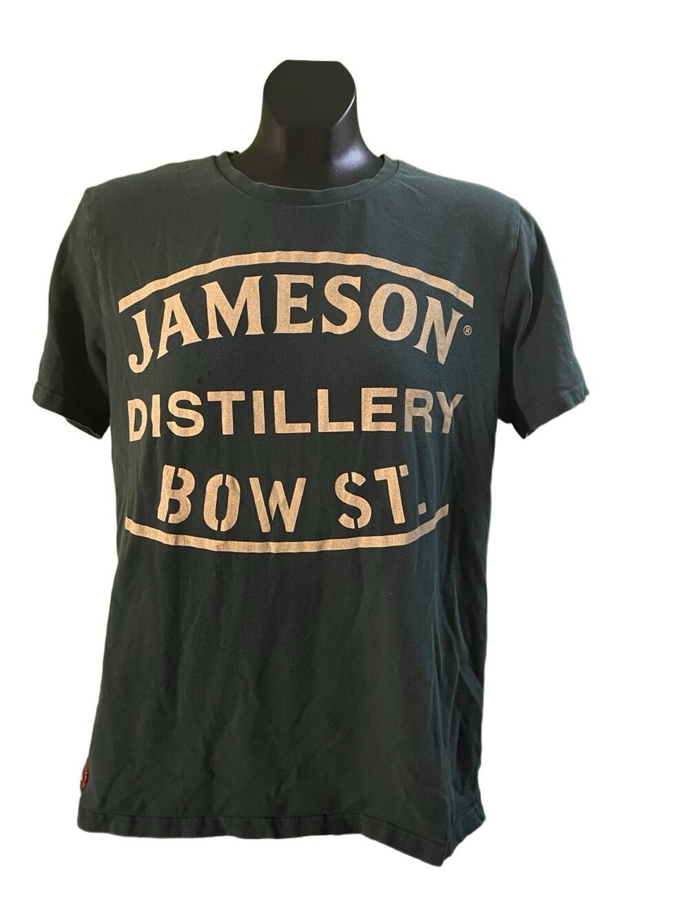 Jameson Distillery Bow St T-Shirt Mens Medium Green Irish Whiskey Graphic Tee